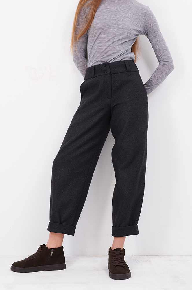 Штани балон на підкладці графіт (БР 89)